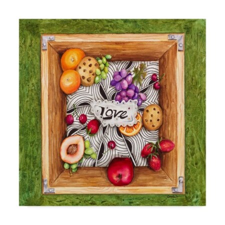 Charlsie Kelly 'Love Fruit' Canvas Art,14x14